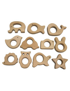 Juguete de Dentición de Madera Alenybeby 11 Piezas Orgánico