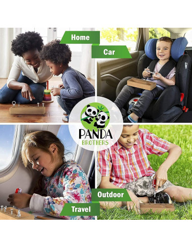 Conjunto de Juguetes Montessori Panda Brothers - Tablero de Destornillador y Geográfico