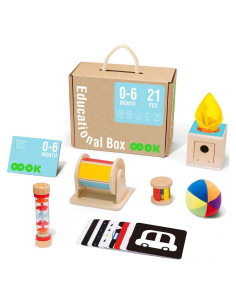 TOOKYLAND Set Educativo Montessori 6 en 1 para Bebés 0-6 Meses