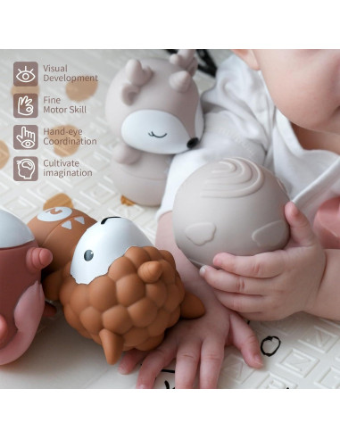 Juguete de Aprendizaje Nueplay Set de Bolos 6 Figuras Animales