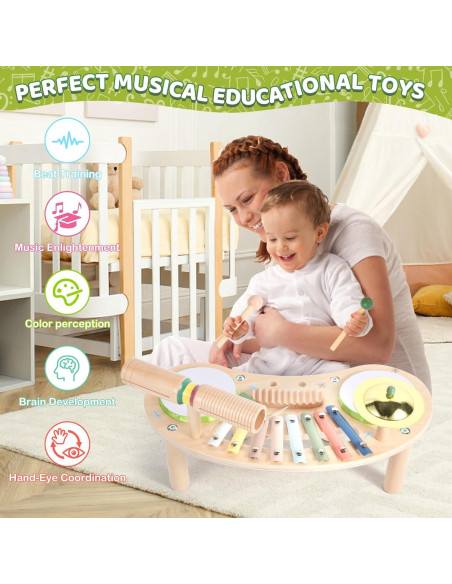 Set de Batería Montessori Asweets para Niños 7 en 1 Luna Set de Batería Montessori Asweets para Niños 7 en 1 Luna