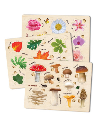 Rompecabezas de Madera QUOKKA Montessori 9 Piezas para Niños