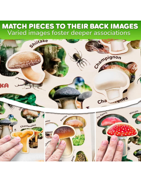 Rompecabezas de Madera QUOKKA Montessori 9 Piezas para Niños Rompecabezas de Madera QUOKKA Montessori 9 Piezas para Niños