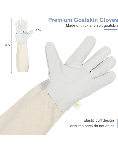 Traje de Apicultor ISIVBPEP con Guantes y Capucha Grande Traje de Apicultor ISIVBPEP con Guantes y Capucha Grande