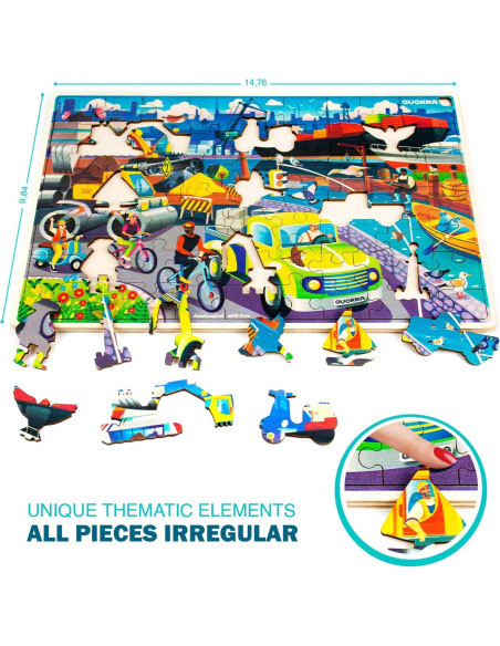 Puzzles de Madera Quokka 60 Piezas para Niños 4 a 8 Años Puzzles de Madera Quokka 60 Piezas para Niños 4 a 8 Años