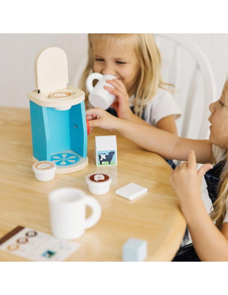 Set de Cafetera de Madera Melissa & Doug 11 Piezas Juego Infantil Set de Cafetera de Madera Melissa & Doug 11 Piezas Juego Infantil