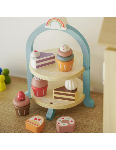 Juego de Comida de Postre de Madera MIKNEKE para Niños