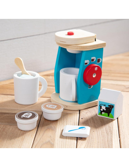 Set de Cafetera de Madera Melissa & Doug 11 Piezas Juego Infantil Set de Cafetera de Madera Melissa & Doug 11 Piezas Juego Infantil