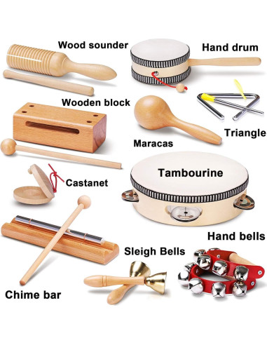 Set de Instrumentos Musicales Montessori LOOIKOOS para Niños