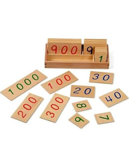Juego de Matemáticas Montessori New Sky - Tarjetas de Números 1-9000 Juego de Matemáticas Montessori New Sky - Tarjetas de Números 1-9000