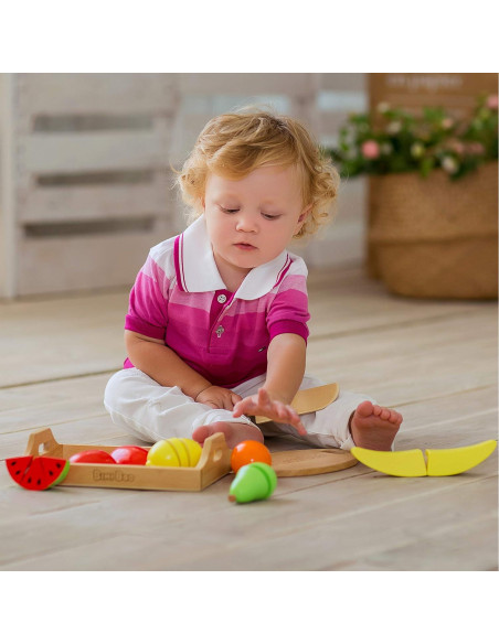 Juego de Frutas de Madera Bimi Boo - 6 Frutas y Cuchillo Juego de Frutas de Madera Bimi Boo - 6 Frutas y Cuchillo