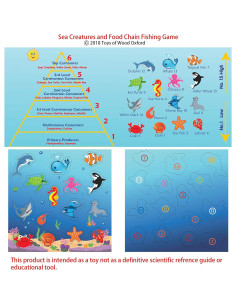 Juego de Pesca Magnética de Madera TOWO - Criaturas Marinas 2