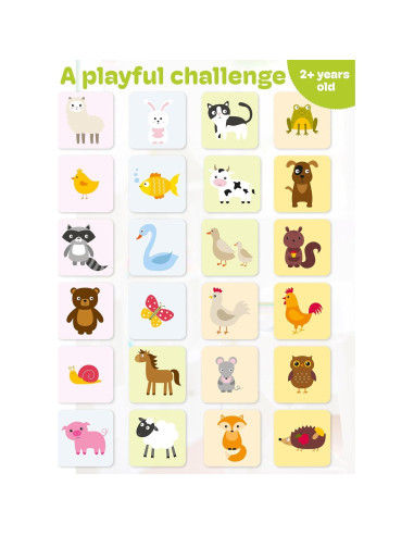 Juego de Memoria CUBIDI para Niños 2 a 4 Años - Juguete Educativo