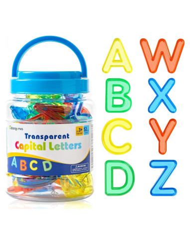 52 Letras Mayúsculas Translúcidas Odoorgames para Mesa de Luz