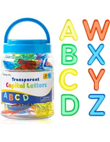 52 Letras Mayúsculas Translúcidas Odoorgames para Mesa de Luz