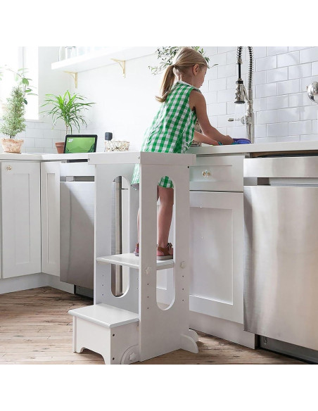 Torre de Aprendizaje Plegable Little Partners 56.5x49.7cm Blanco Torre de Aprendizaje Plegable Little Partners 56.5x49.7cm Blanco