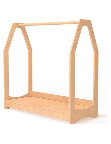 Perchero Montessori WOOD&ROOM con Estante - Madera Natural