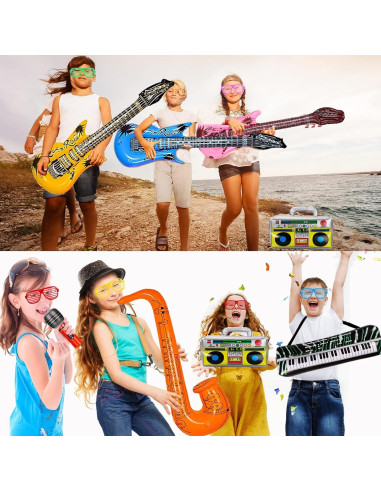 Conjunto de Juguetes Inflables Rock Star 22 Piezas Smilixin