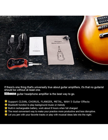 Amplificador de auriculares KITHOUSE B6 para guitarra eléctrica