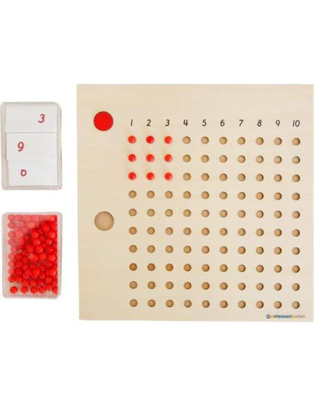 Tablero de Cuentas de Multiplicación Montessori Outlet 25cm Tablero de Cuentas de Multiplicación Montessori Outlet 25cm