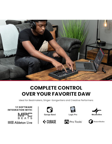 Controlador MIDI USB Akai MPK Mini MK3 25 Teclas Gris