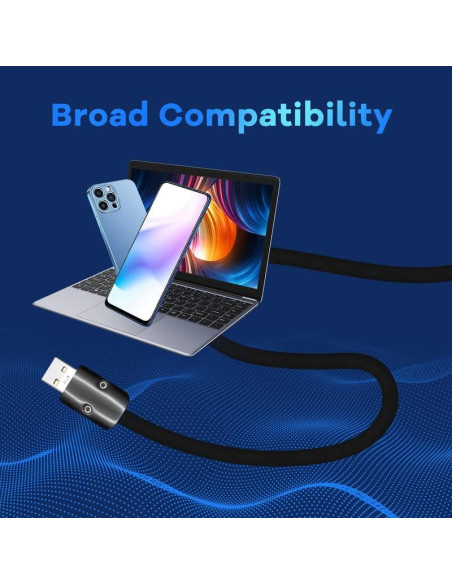 Cable de Carga Rápida 240W USB Tipo-C GentsStride 1m Negro Cable de Carga Rápida 240W USB Tipo-C GentsStride 1m Negro