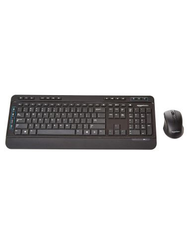 Combo Teclado y Ratón Inalámbrico Amazon Basics QWERTY