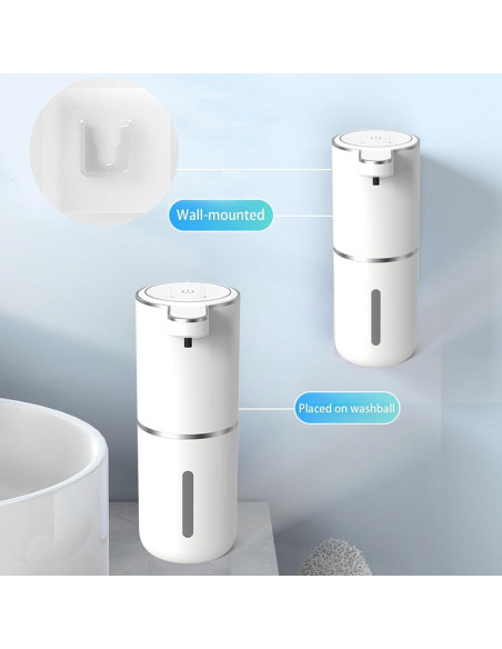 Dispensador de Jabón Automático YNESOER 400ml USB Recargable Dispensador de Jabón Automático YNESOER 400ml USB Recargable