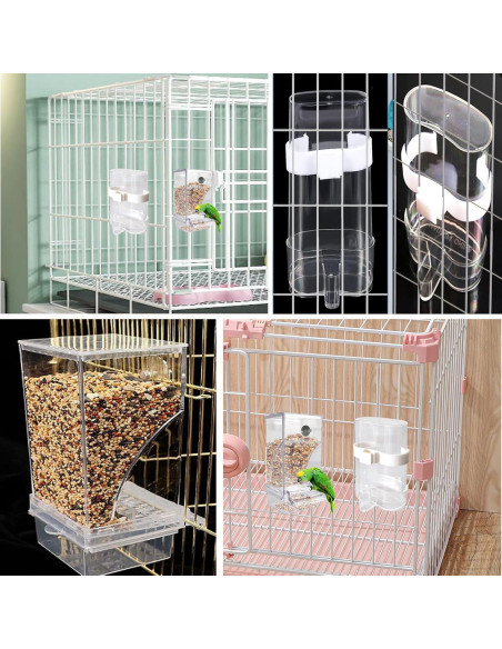 Comedero y Dispensador de Agua Kathson para Aves 2 Pcs Comedero y Dispensador de Agua Kathson para Aves 2 Pcs
