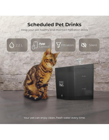 Fuente de Agua Inteligente Penthouse Paws 2.2L Negra