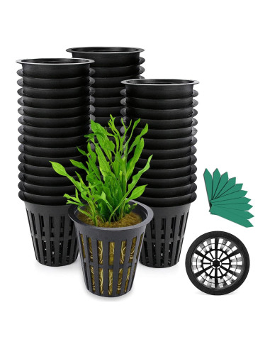 Macetas de Malla GROWNEER 5 cm 50 Pcs Hidropónicas