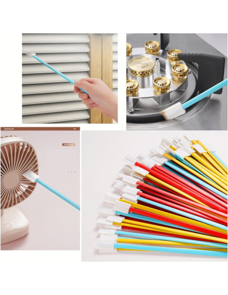Kit de 50 Cepillos Desechables SigridZ para Limpieza de Ranuras Kit de 50 Cepillos Desechables SigridZ para Limpieza de Ranuras