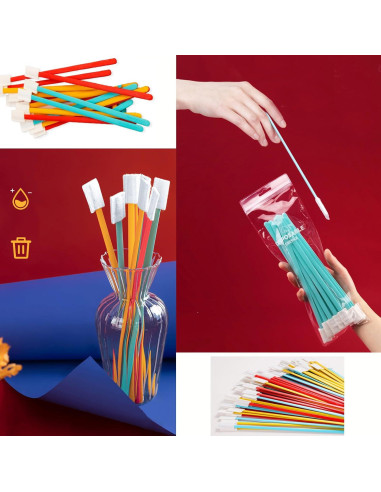 Kit de 50 Cepillos Desechables SigridZ para Limpieza de Ranuras