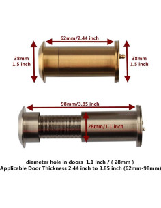 Mirador de Puerta de Seguridad MuLuo 220 Grados Cromo 28mm 2