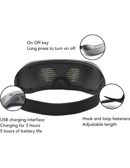 Gafas LED Inteligentes Wisoqu con Control APP Bluetooth Gafas LED Inteligentes Wisoqu con Control APP Bluetooth