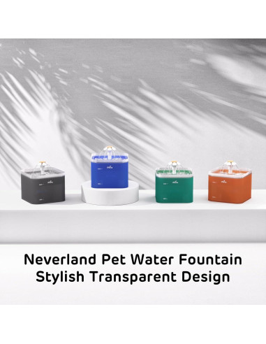 Fuente de Agua para Gatos iPettie Neverland 2L con Luz LED