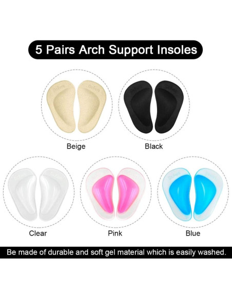 Inserts de Soporte de Arco Dr. Foot para Pies Planos - 5 Colores Inserts de Soporte de Arco Dr. Foot para Pies Planos - 5 Colores