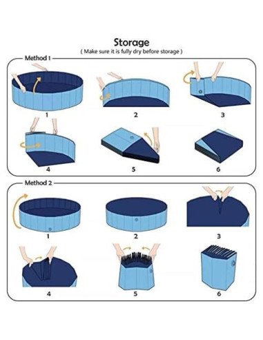 Piscina Plegable para Perros Onirii 121.92cm Azul PVC