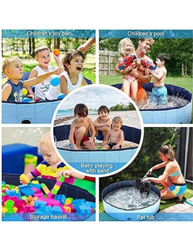 Piscina Plegable para Perros Onirii 121.92cm Azul PVC