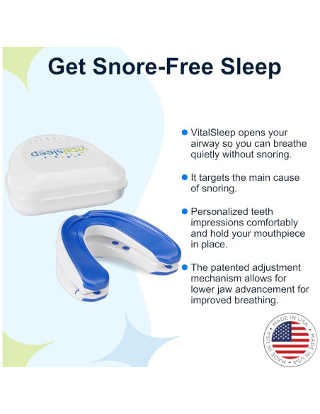 Dispositivo Anti-Ronquidos VitalSleep con Tapones para Oídos - Ajustable y Personalizable Dispositivo Anti-Ronquidos VitalSleep con Tapones para Oídos - Ajustable y Personalizable
