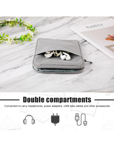 Funda Protectora para E-Reader Kindle 6-7" Gris - PEUTIER