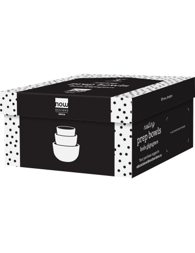Set de 3 Tazones de Cerámica Apilables Ahora Diseños Blanco Mate