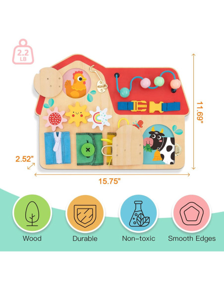 Tablero de Actividades Montessori Tookyland 40x30 cm Tablero de Actividades Montessori Tookyland 40x30 cm
