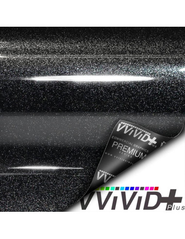 Vinilo de Envoltura VViViD Ultra Gloss 30.48x152.4cm Negro Heavy Metal