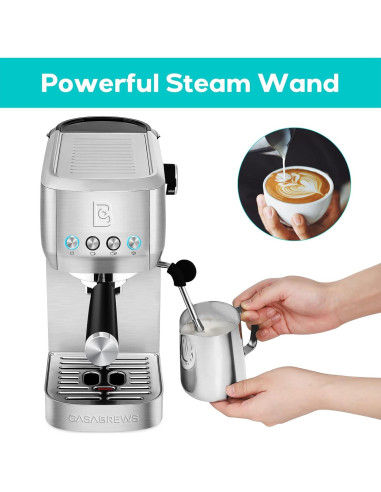 Máquina de Espresso CASABREWS 3700 20 Bar Acero Inoxidable