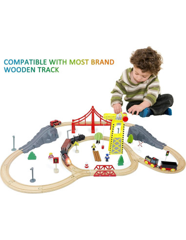 Tren Motorizado May & Z 3 Piezas para Niños 3+ Años