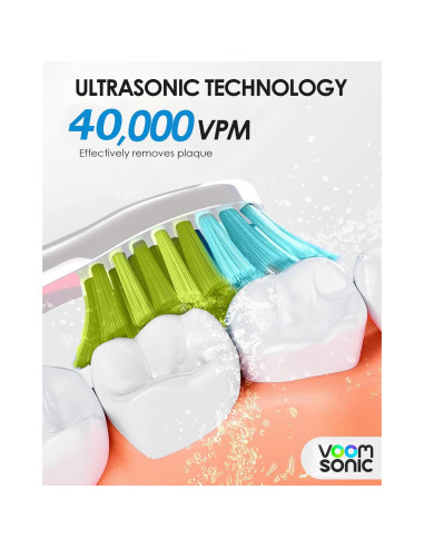 Cepillo de Dientes Voom Sonic Pro 7 Negro 5 Modos 100% Impermeable