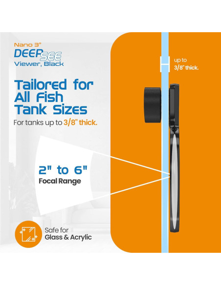 Lupa Flipper DeepSee 7,62 cm para Acuarios de Agua Dulce Lupa Flipper DeepSee 7,62 cm para Acuarios de Agua Dulce