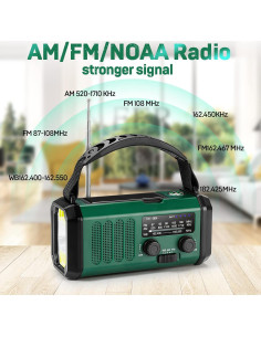 Radio de Emergencia Aivica NOAA 10000mAh Carga Solar LED 2