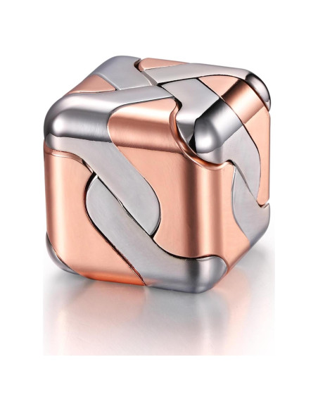 Rompecabezas 3D de Metal NADESSA Cubo Oro Rosa 4,57 cm Rompecabezas 3D de Metal NADESSA Cubo Oro Rosa 4,57 cm